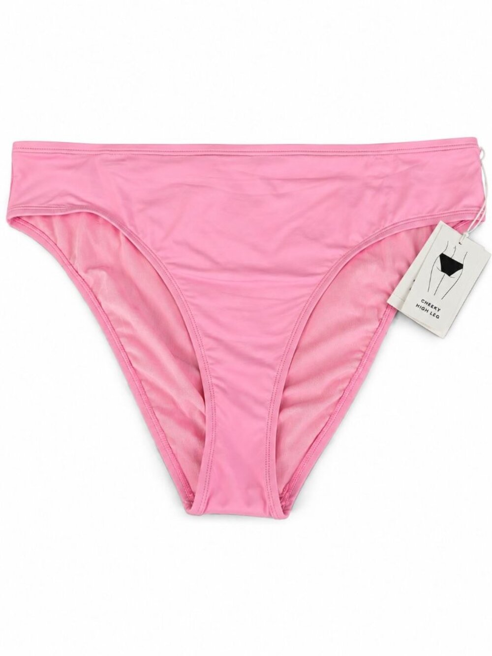 Women's Pink Mid Rise Bikini Bottoms Size Large (12-14) NWT Free Assembly